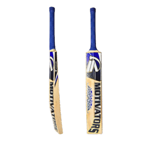 Motivators "Elite Pro 100" English Willow Cricket Bat – Grade 1 (8+ Grains) Blue - Image 2
