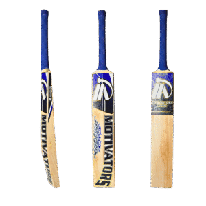 Motivators "Elite Pro 100" English Willow Cricket Bat – Grade 1 (8+ Grains) Blue - Image 3