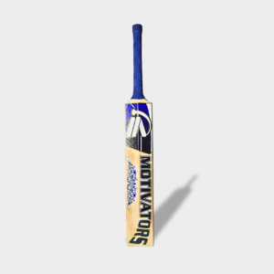 Motivators "Elite Pro 100" English Willow Cricket Bat – Grade 1 (8+ Grains) Blue - Image 1