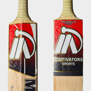 Motivators "Elite Pro 100" English Willow Cricket Bat – Grade 1 (8+ Grains) Red - Image 10