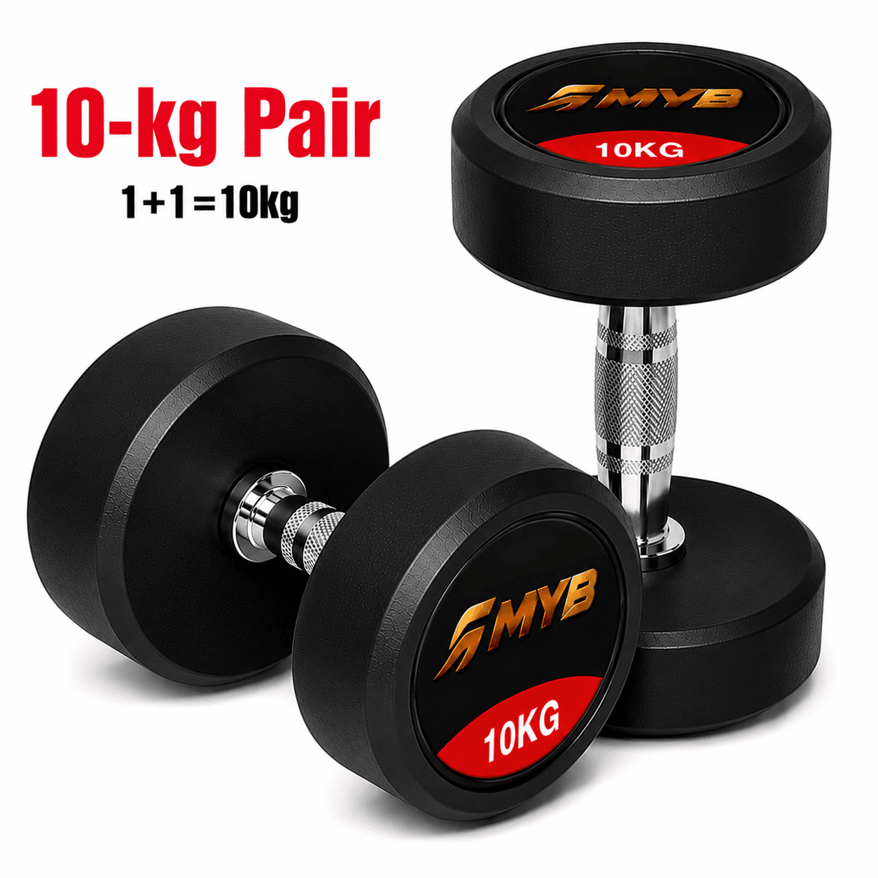 MYB Sports 10 KG Dumbbell Pair
