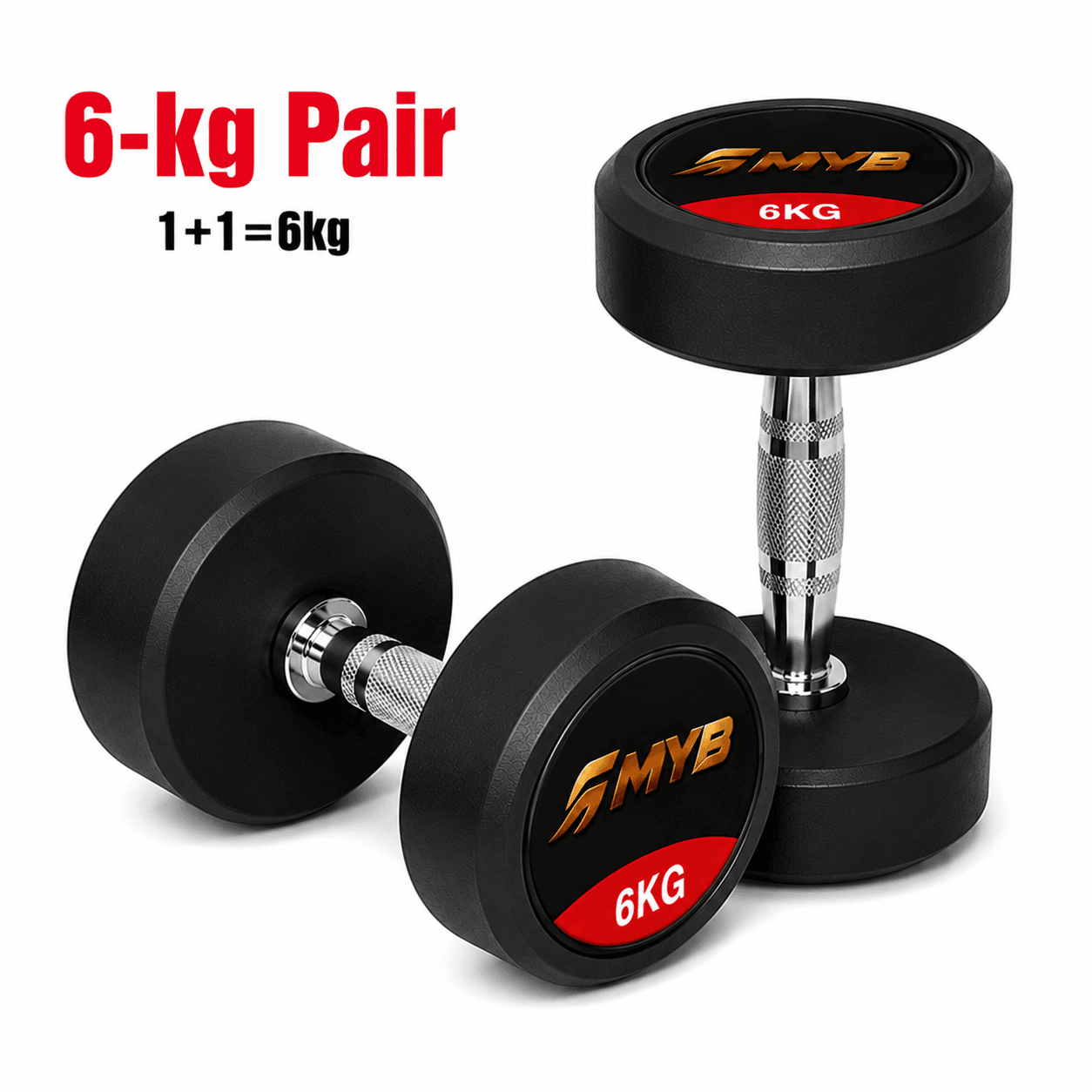 MYB Sports 6 KG Dumbbell Pair